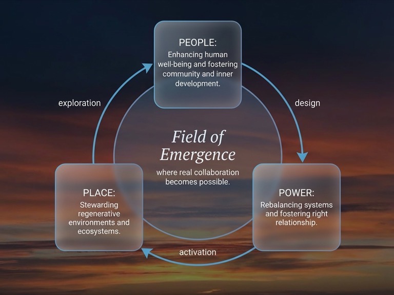 A diagram explaining how elegant.earth works